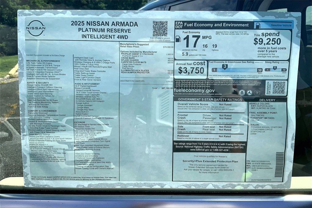 New 2025 Nissan Armada Platinum Reserve image 14