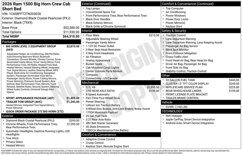 New 2026 RAM 1500 Big Horn image 2