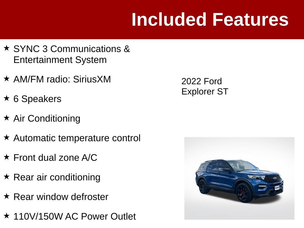 Used 2022 Ford Explorer ST w/ Equipment Group 401A AWD/4WD image 4