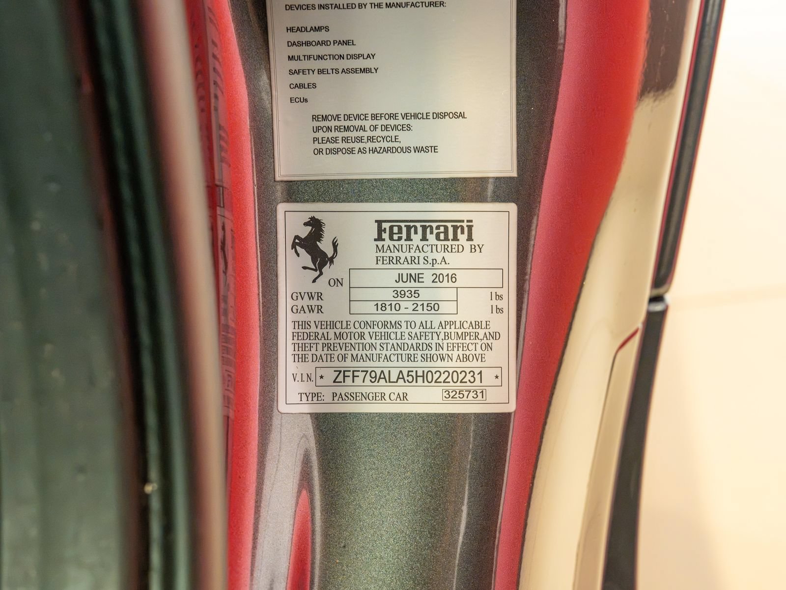 Certified 2017 Ferrari 488 GTB RWD image 26