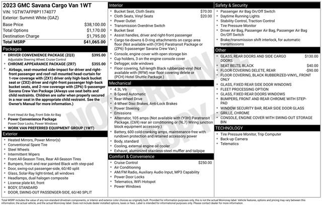 Used 2023 GMC Savana 2500 w/ Driver Convenience Package RWD image 36