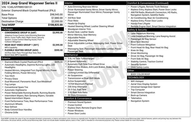 Used 2024 Jeep Grand Wagoneer Series II w/ Convenience Group III AWD/4WD image 7