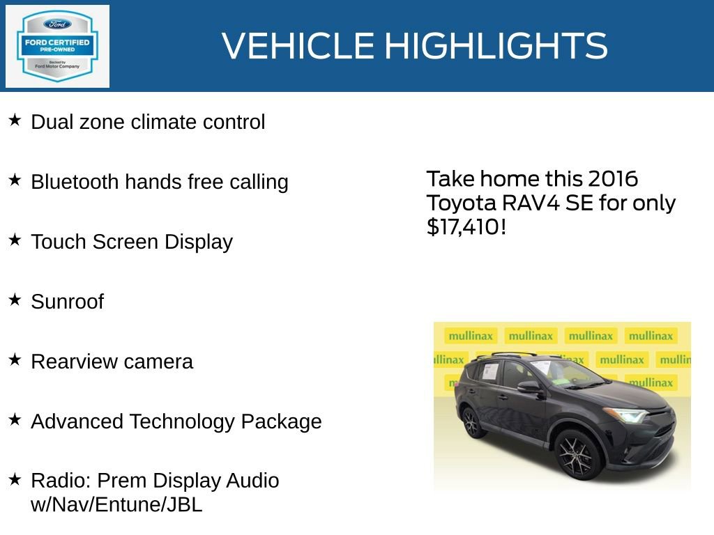 Used 2016 Toyota RAV4 SE w/ Advanced Technology Package image 23