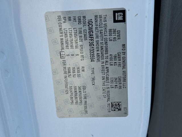 Used 2016 Chevrolet Express 2500 RWD image 30