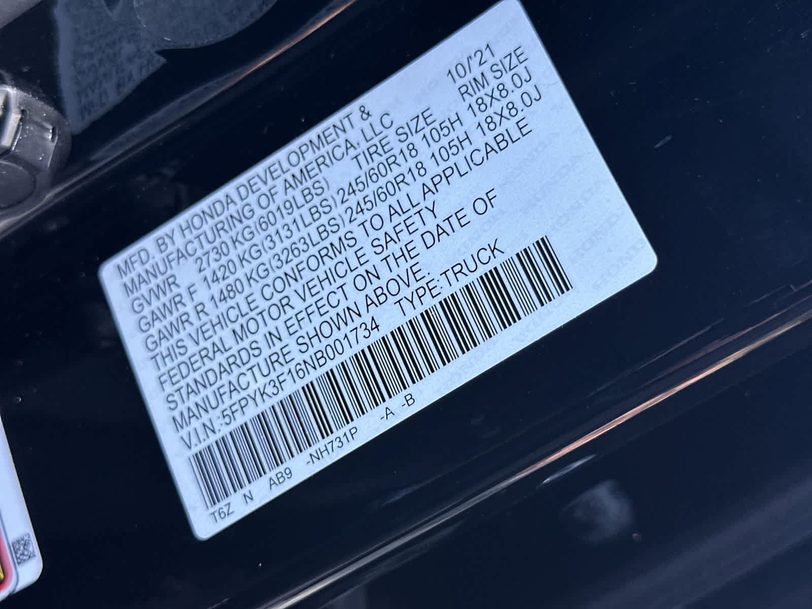 Used 2022 Honda Ridgeline Sport image 22