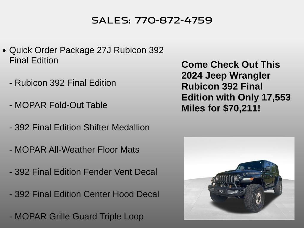 Used 2024 Jeep Wrangler Unlimited Rubicon 392 image 5