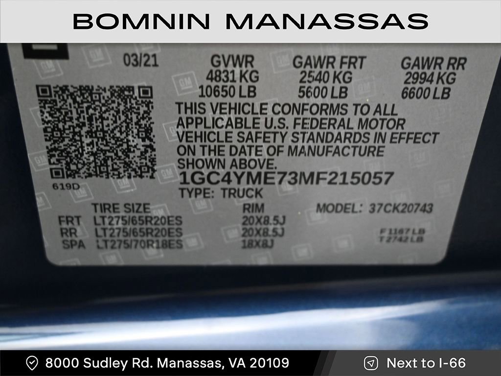 Used 2021 Chevrolet Silverado 2500 Custom w/ Custom Value Package image 14