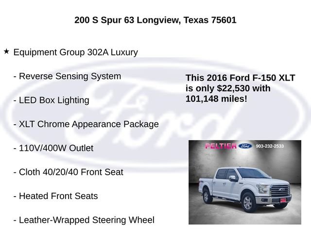 Used 2016 Ford F150 XLT w/ Equipment Group 302A Luxury AWD/4WD image 10