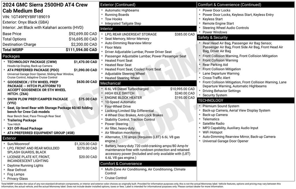 Used 2024 GMC Sierra 2500 AT4 w/ Technology Package AWD/4WD image 62
