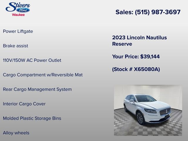 Certified 2023 Lincoln Nautilus Reserve w/ Class II Trailer Tow Package AWD/4WD image 22
