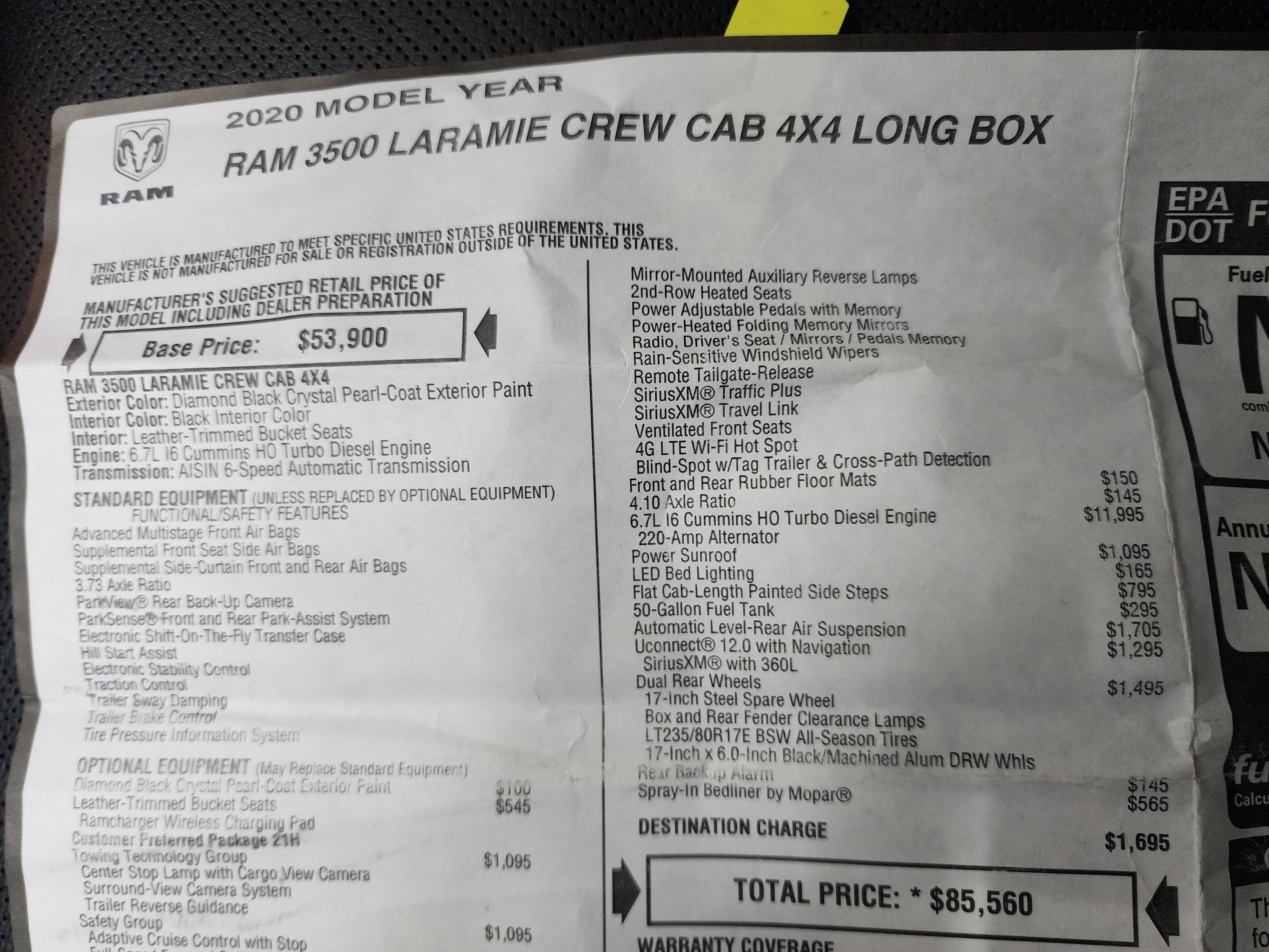 Used 2020 RAM 3500 Laramie image 51