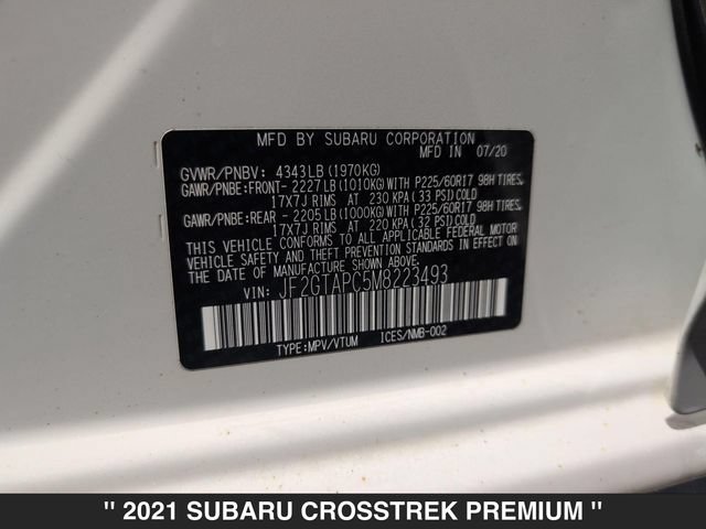 Used 2021 Subaru Crosstrek 2.0i Premium AWD/4WD image 32