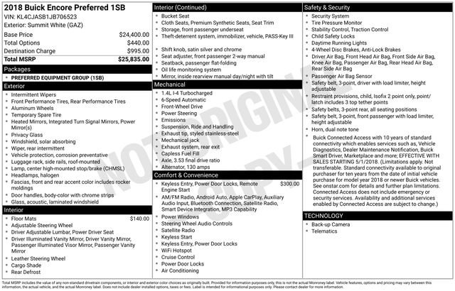 Used 2018 Buick Encore Preferred image 5