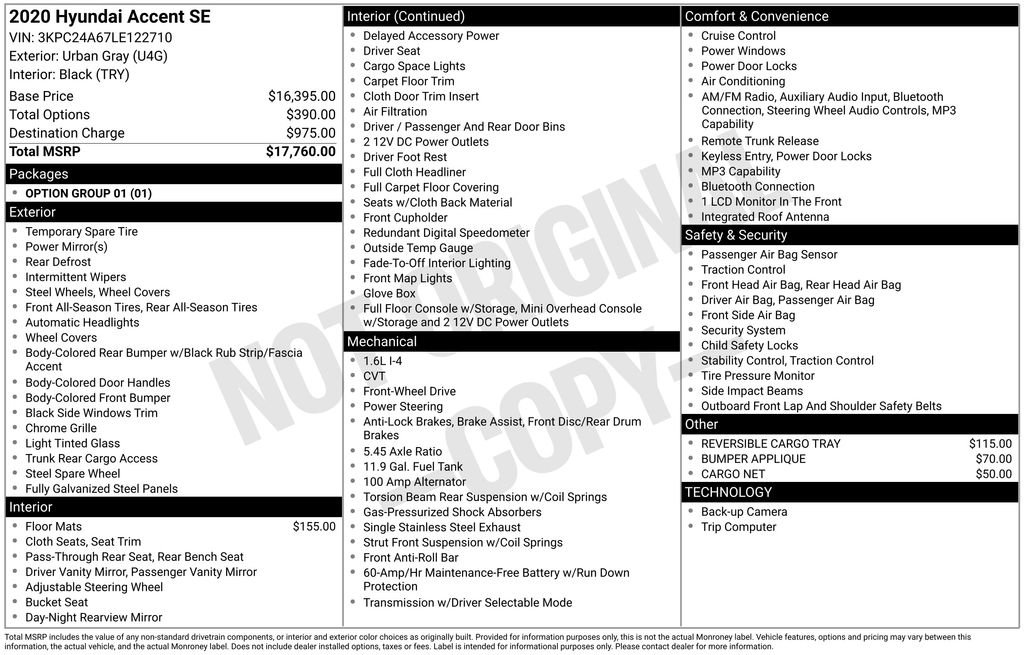 Used 2020 Hyundai Accent SE image 30