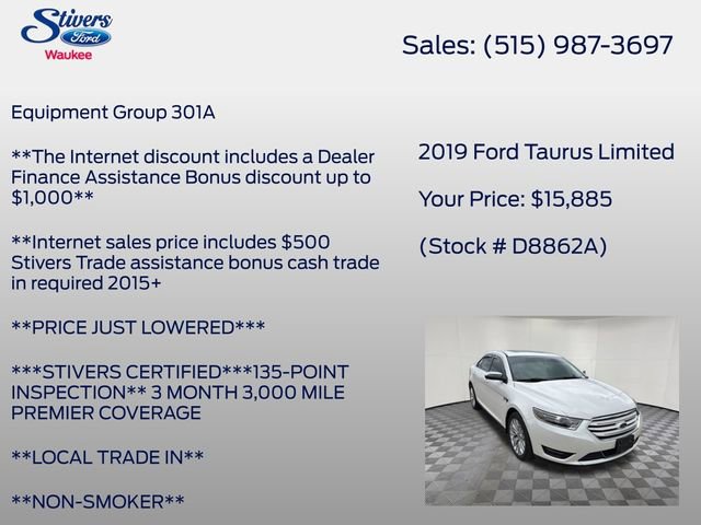 Used 2019 Ford Taurus Limited image 7