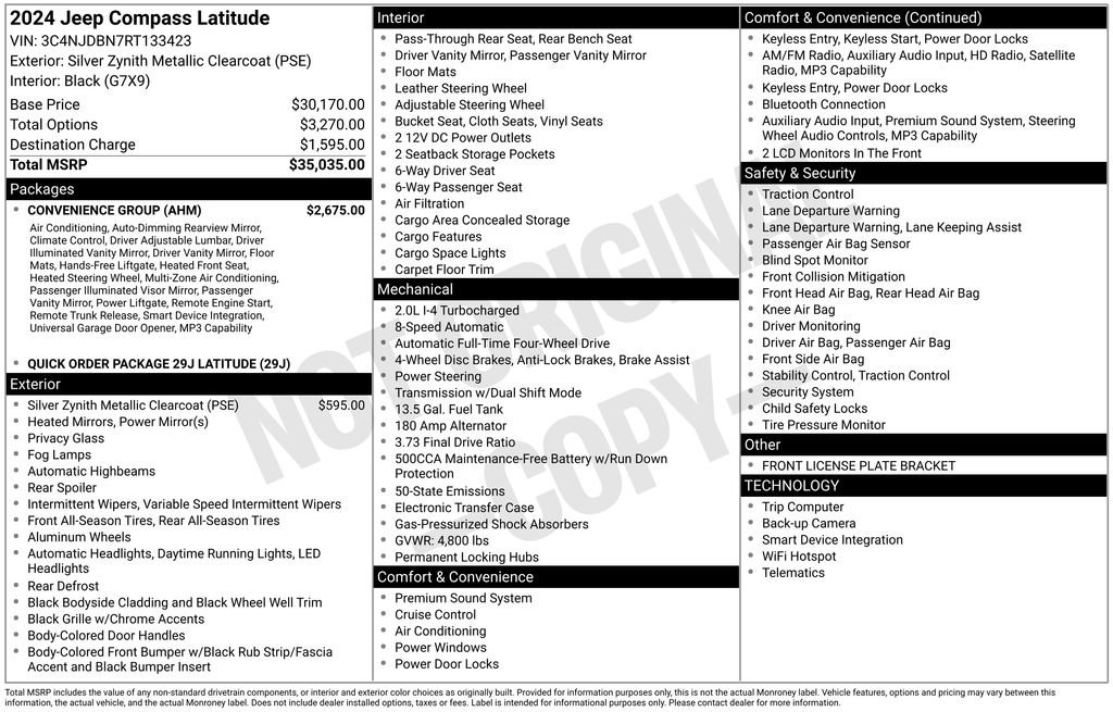 Used 2024 Jeep Compass Latitude w/ Convenience Group image 12
