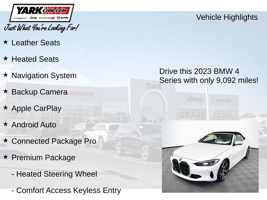 Used 2023 BMW 430i xDrive Convertible w/ Premium Package AWD/4WD image 8