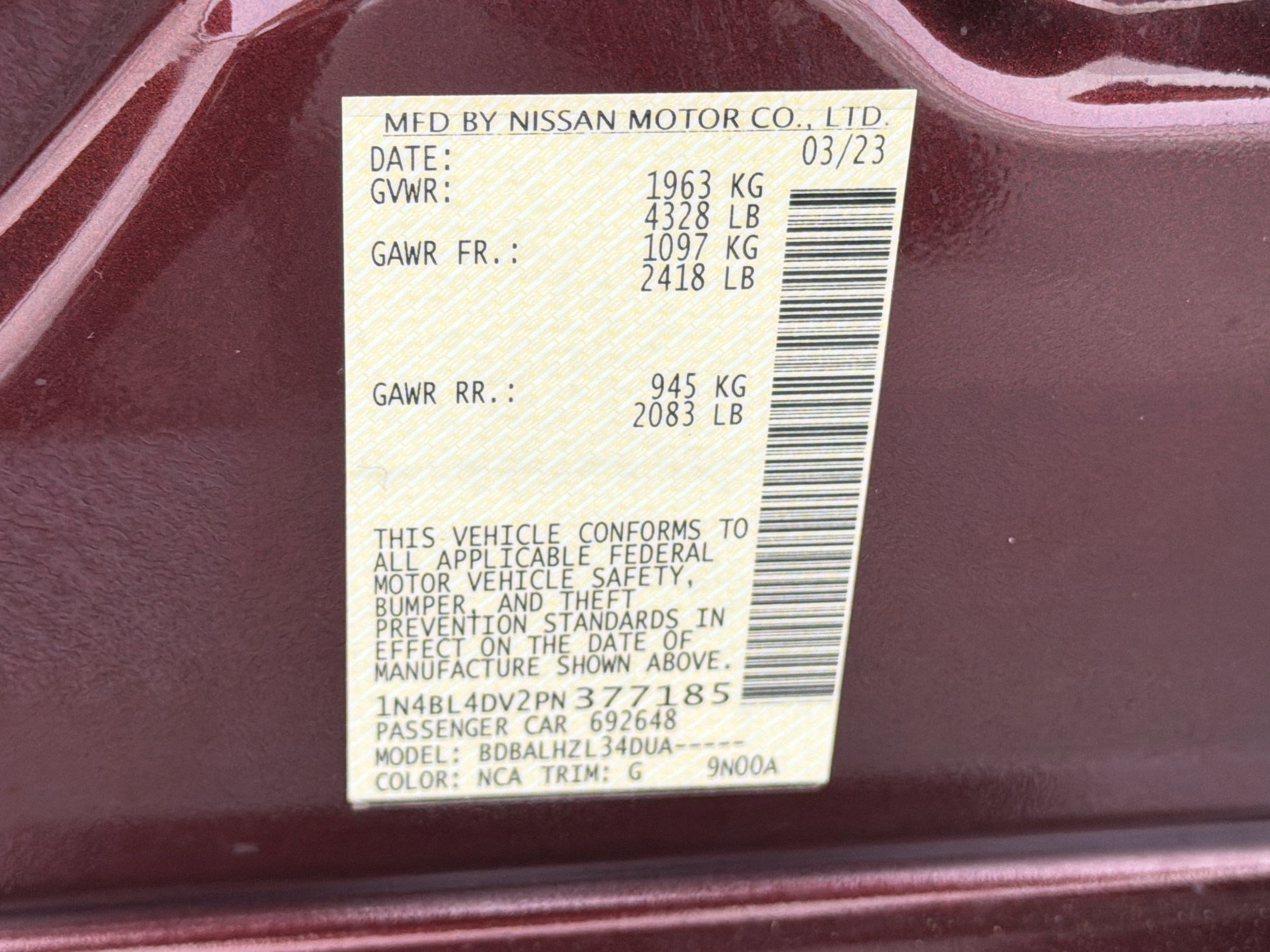 Used 2023 Nissan Altima 2.5 SV FWD image 20