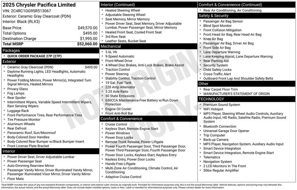 Used 2025 Chrysler Pacifica Limited FWD image 31