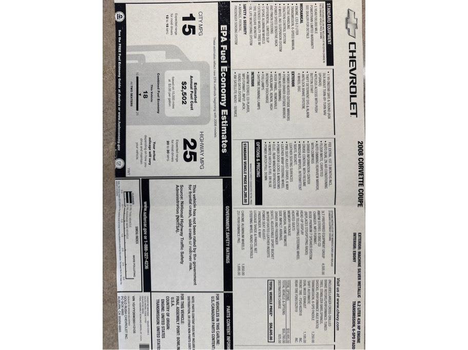 Used 2008 Chevrolet Corvette Coupe w/ Preferred Equipment Group image 30