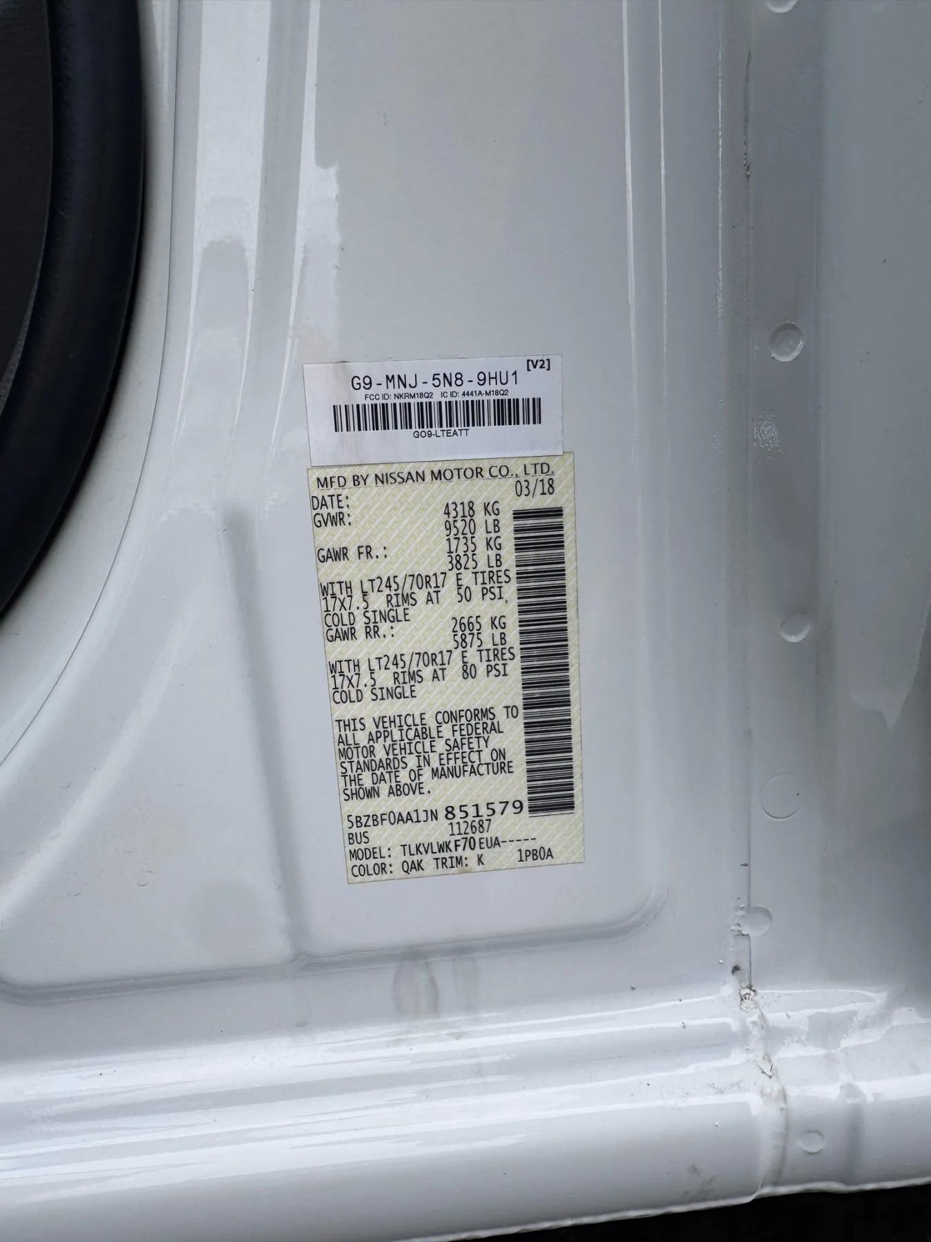 Used 2018 Nissan NV 3500 S image 31