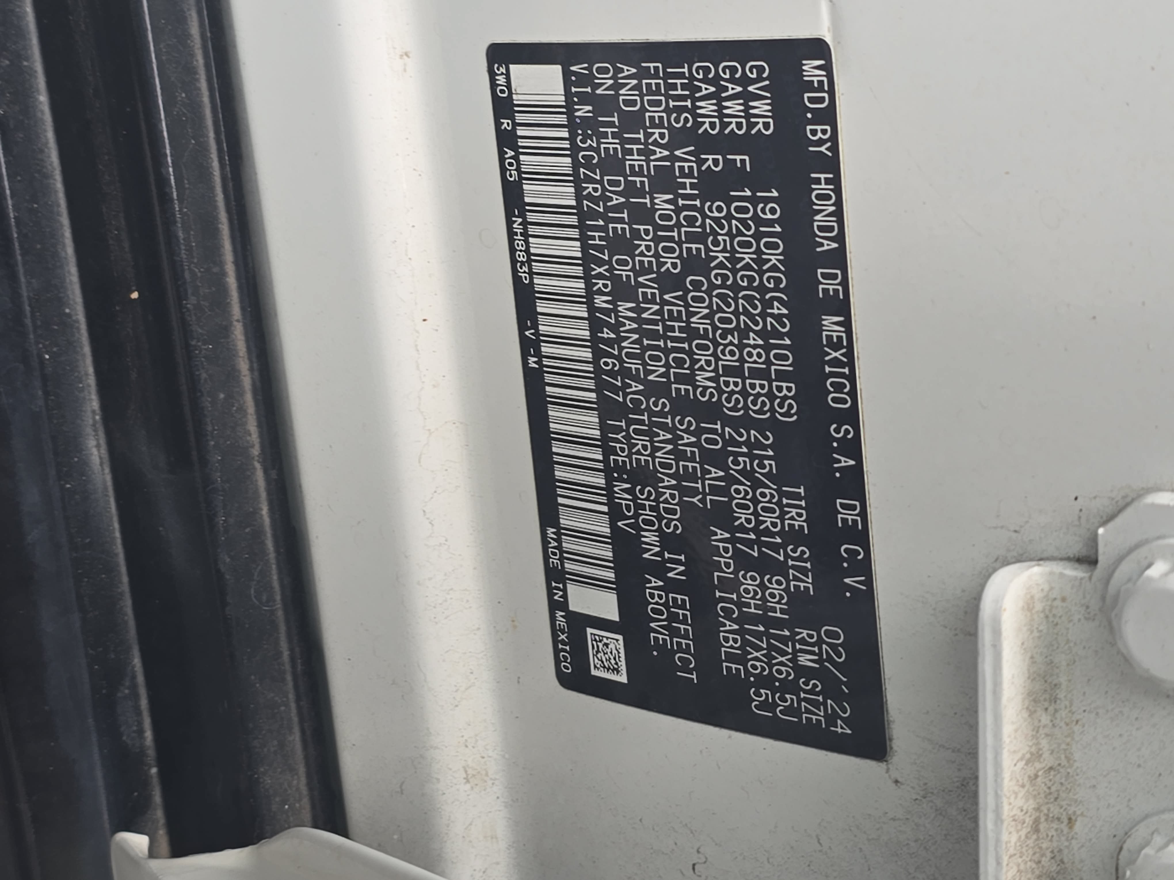 Certified 2024 Honda HR-V EX-L image 35