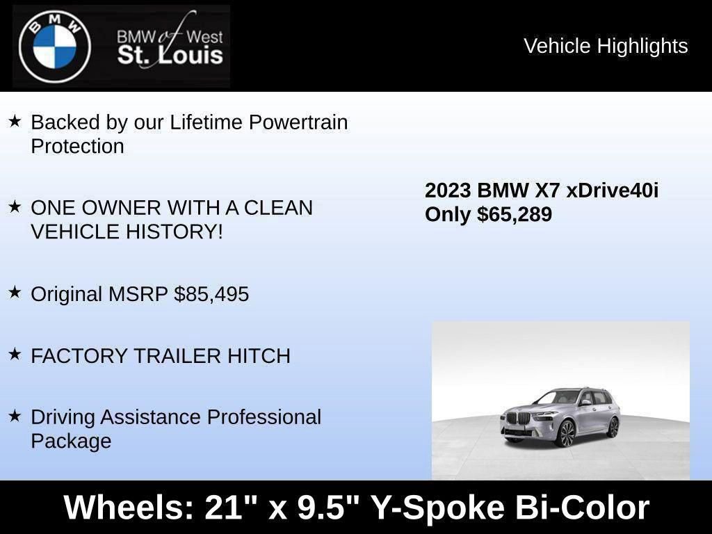 Used 2023 BMW X7 xDrive40i w/ Premium Package image 48