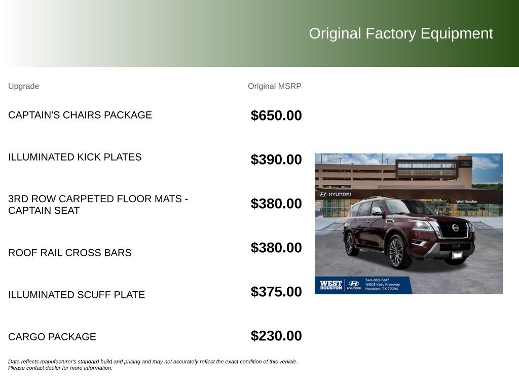 Used 2022 Nissan Armada Platinum w/ Captain's Chairs Package RWD image 9