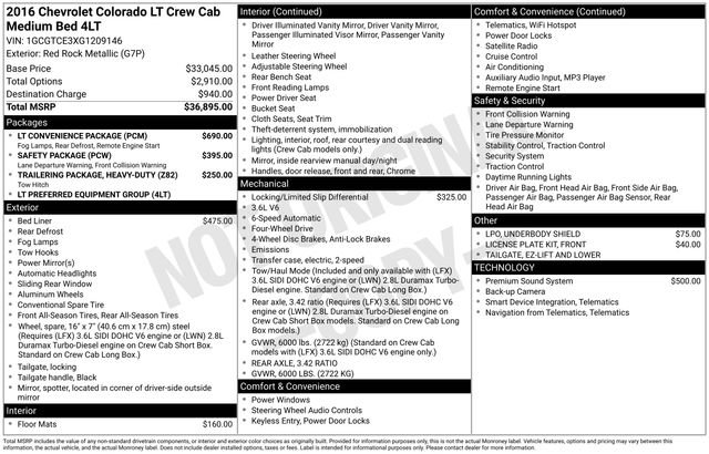 Used 2016 Chevrolet Colorado LT w/ LT Convenience Package image 21