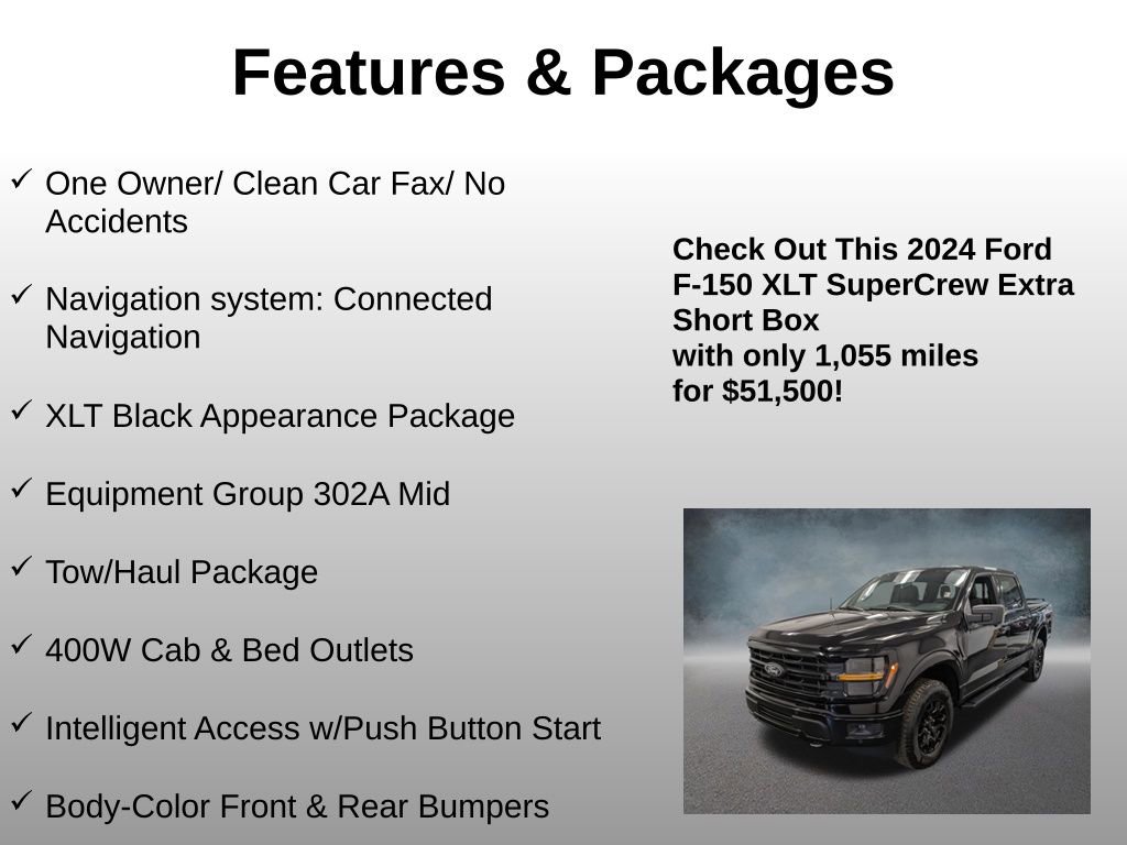 Certified 2024 Ford F150 XLT w/ Equipment Group 302A MID AWD/4WD image 4