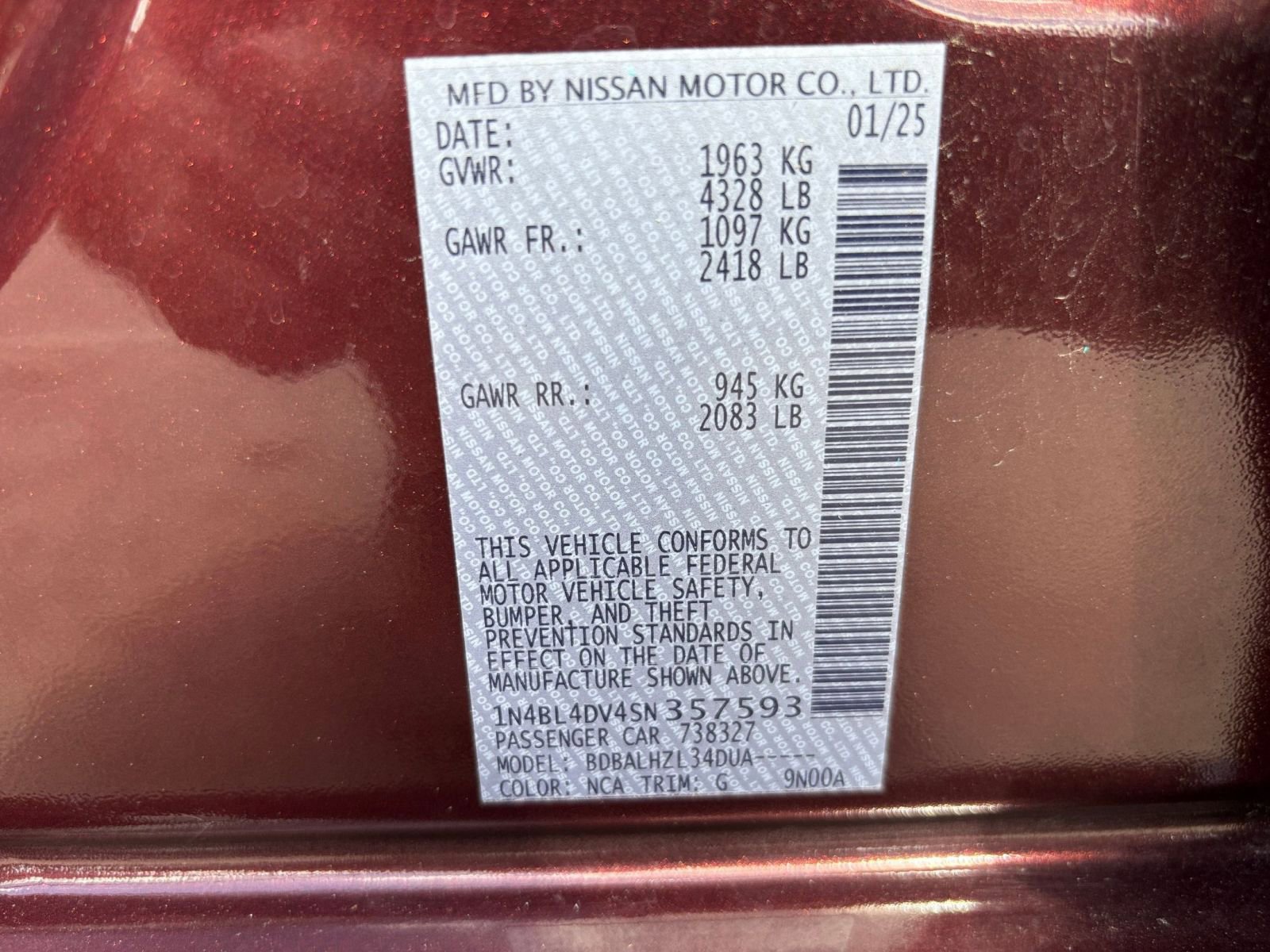 Used 2025 Nissan Altima 2.5 SV image 28