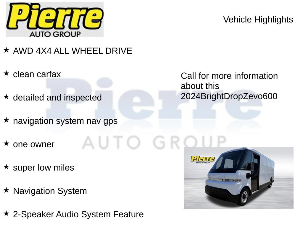Used 2024 Chevrolet Brightdrop 600 w/ Battery Pack, Max Range AWD/4WD image 7