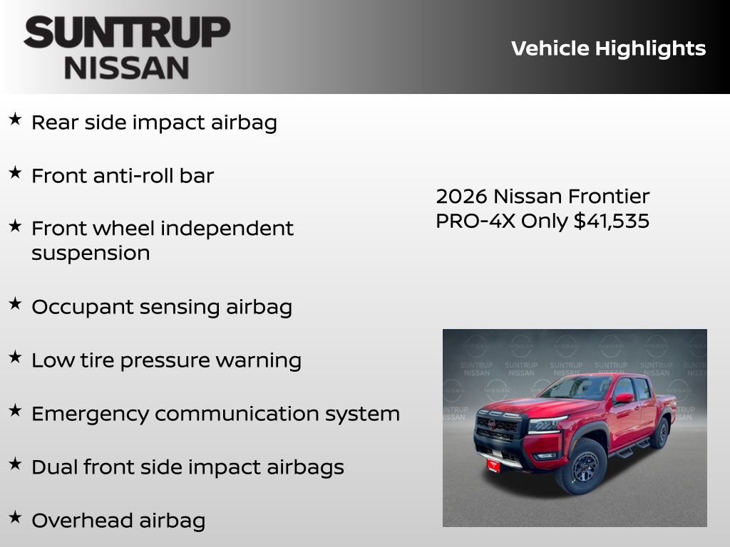 New 2026 Nissan Frontier PRO-4X w/ Pro-4x Convenience Package image 16