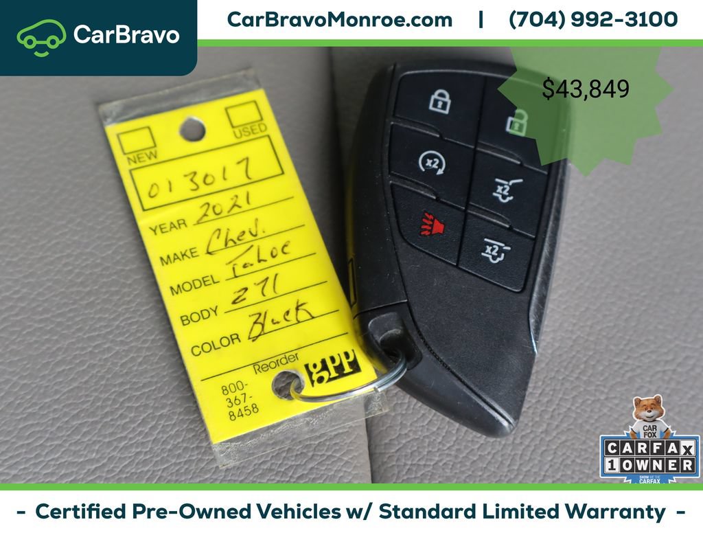 Certified 2021 Chevrolet Tahoe Z71 w/ Z71 Signature Package AWD/4WD image 55
