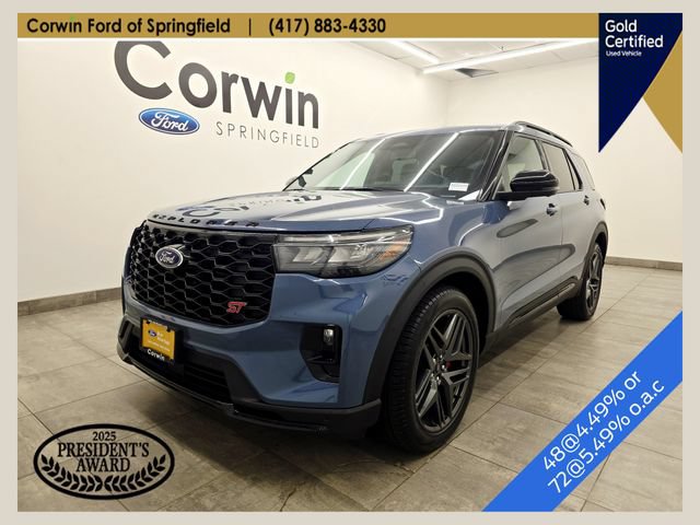 Certified 2025 Ford Explorer ST w/ Sun And Sound Package AWD/4WD 360° Tour