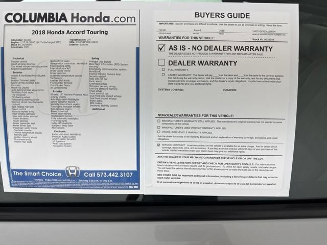 Used 2018 Honda Accord Touring image 36