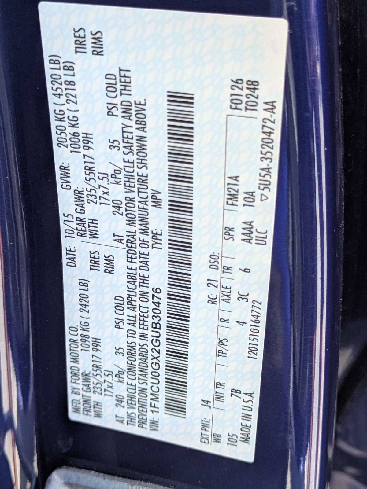 Used 2016 Ford Escape SE FWD image 15