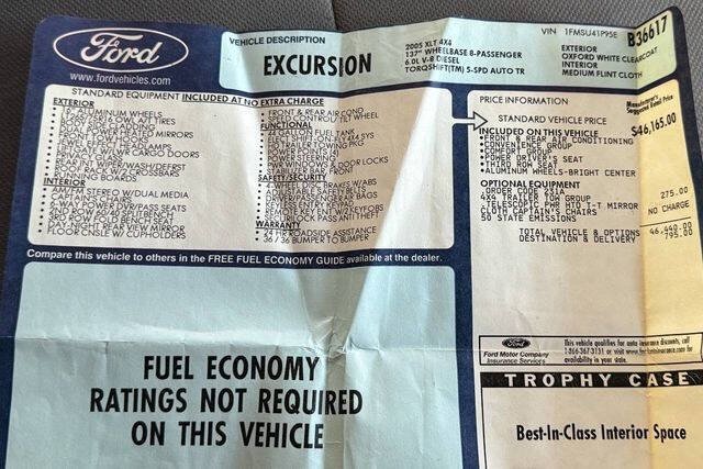 Used 2005 Ford Excursion XLT AWD/4WD image 47
