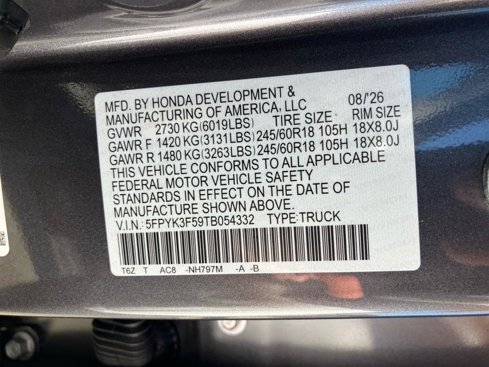 New 2026 Honda Ridgeline RTL image 35