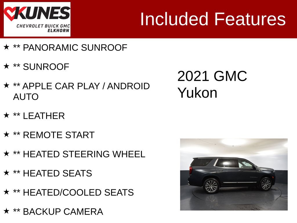 Used 2021 GMC Yukon Denali w/ Denali Ultimate Package AWD/4WD image 2