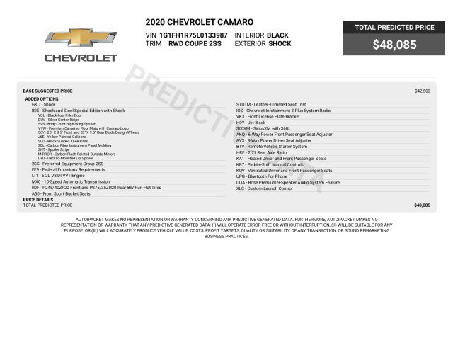 Used 2020 Chevrolet Camaro SS RWD video 2