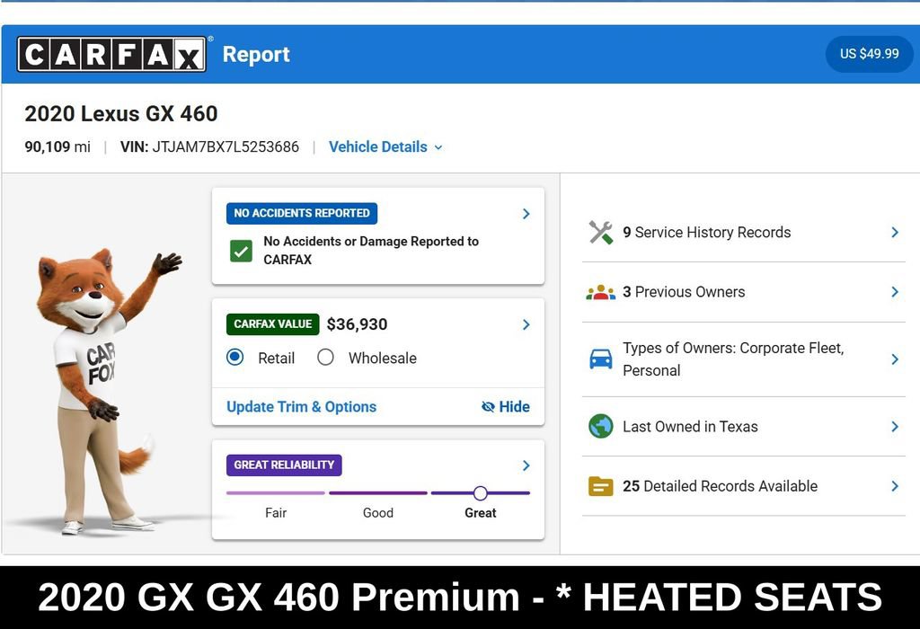 Used 2020 Lexus GX 460 Premium w/ Premium Package AWD/4WD image 9