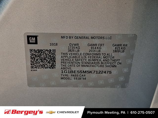 Used 2019 Chevrolet Cruze LT w/ LT Fleet Convenience Package FWD image 29