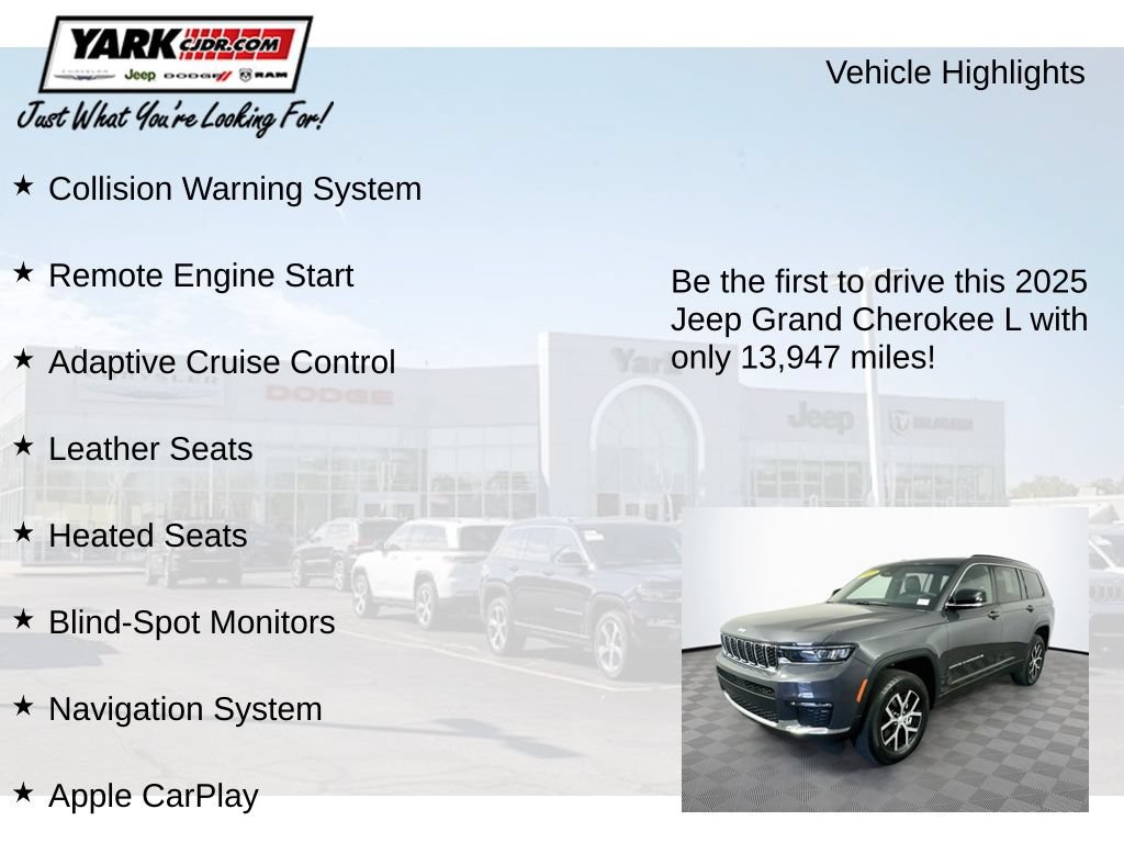 Certified 2025 Jeep Grand Cherokee L Limited AWD/4WD image 12