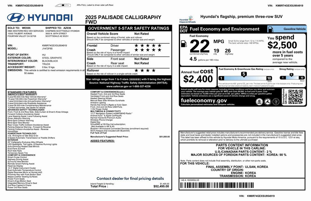 Used 2025 Hyundai Palisade Calligraphy image 4