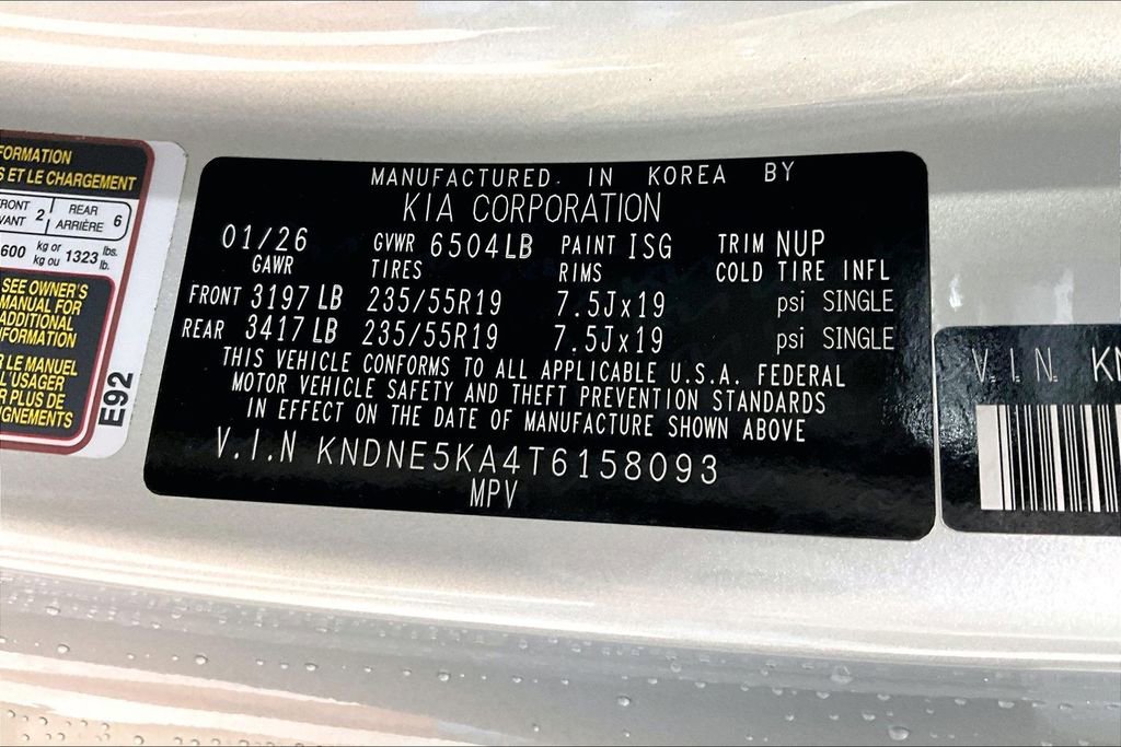 New 2026 Kia Carnival SX w/ SX Dark Edition Package FWD image 25