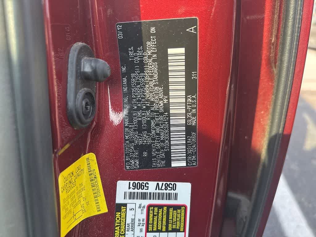 Used 2012 Toyota Sienna XLE image 8