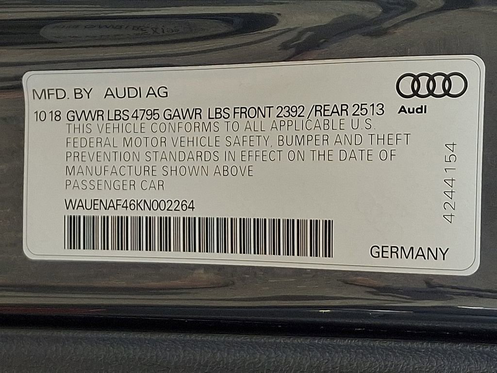 Used 2019 Audi A4 2.0T Premium Plus w/ Premium Plus Package AWD/4WD image 28