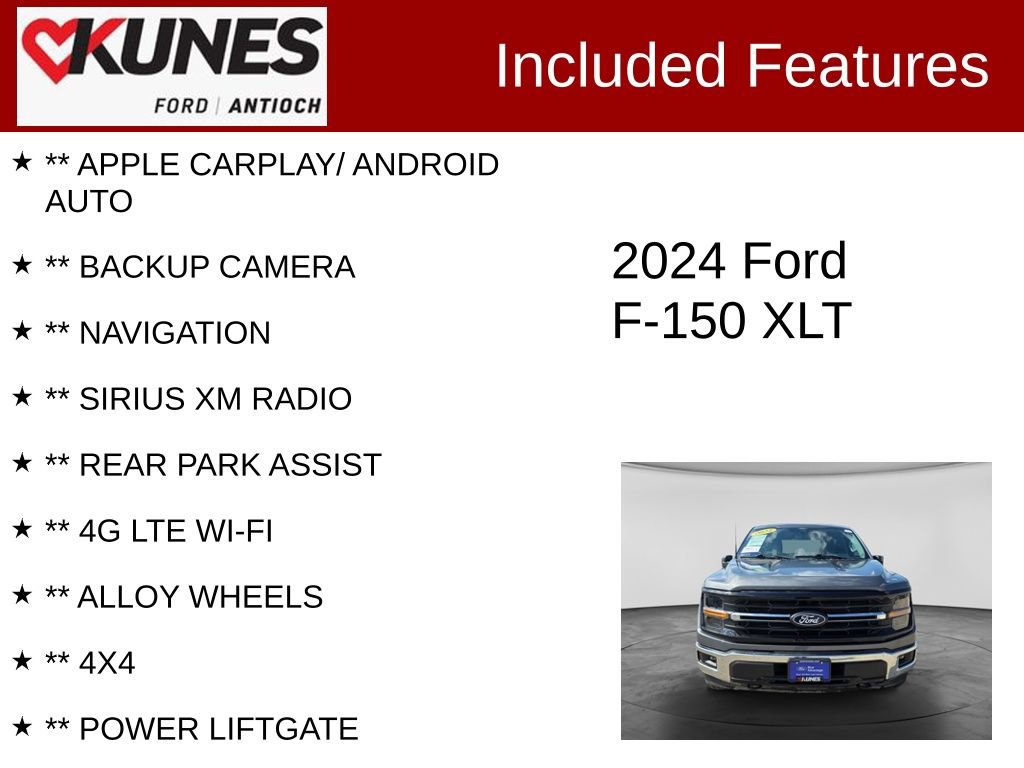 Certified 2024 Ford F150 XLT w/ Tow/Haul Package AWD/4WD image 3