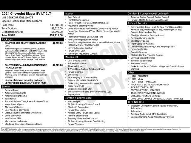 Used 2024 Chevrolet Blazer EV LT image 33